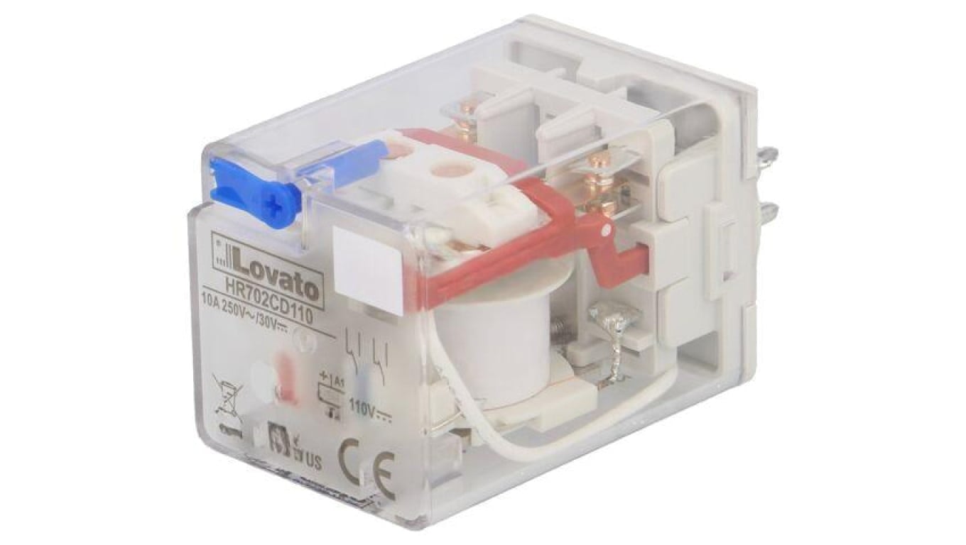 Przekaźnik elektromagnetyczny, DPDT, Cewka: 110VDC, 10A/250VAC HR702CD110