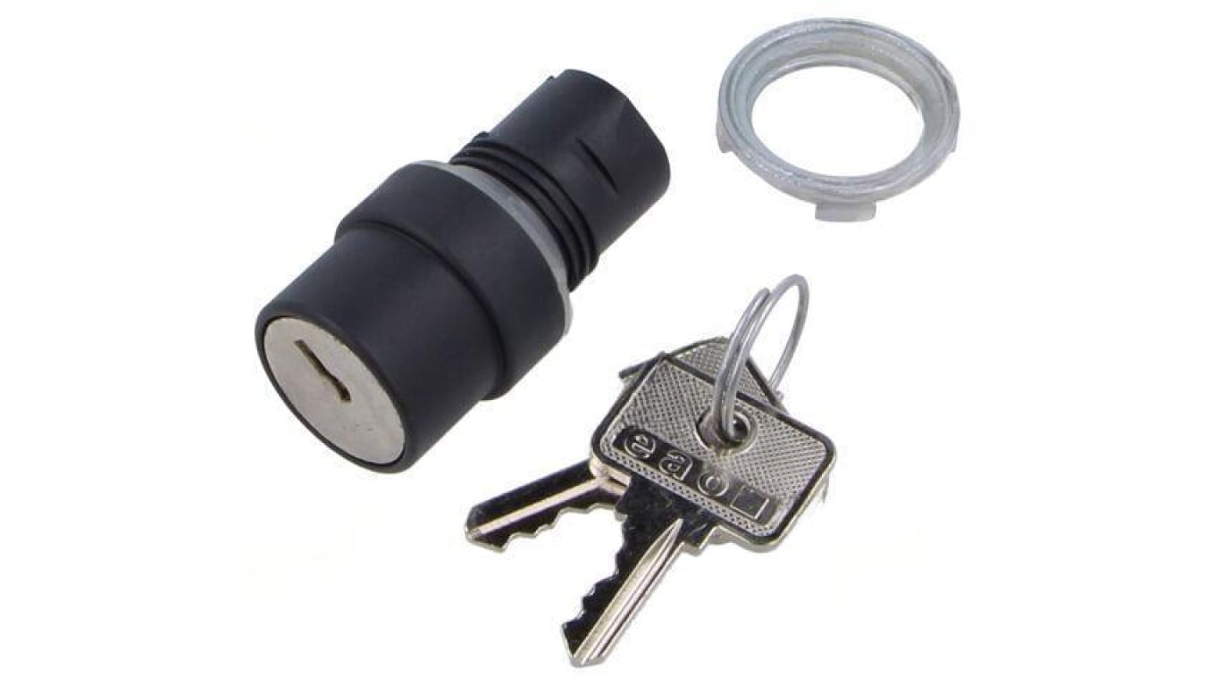 Przełącznik obrotowy z kluczem 22mm Poz.stab 2 brak IP65 46-290J.1000.7P8