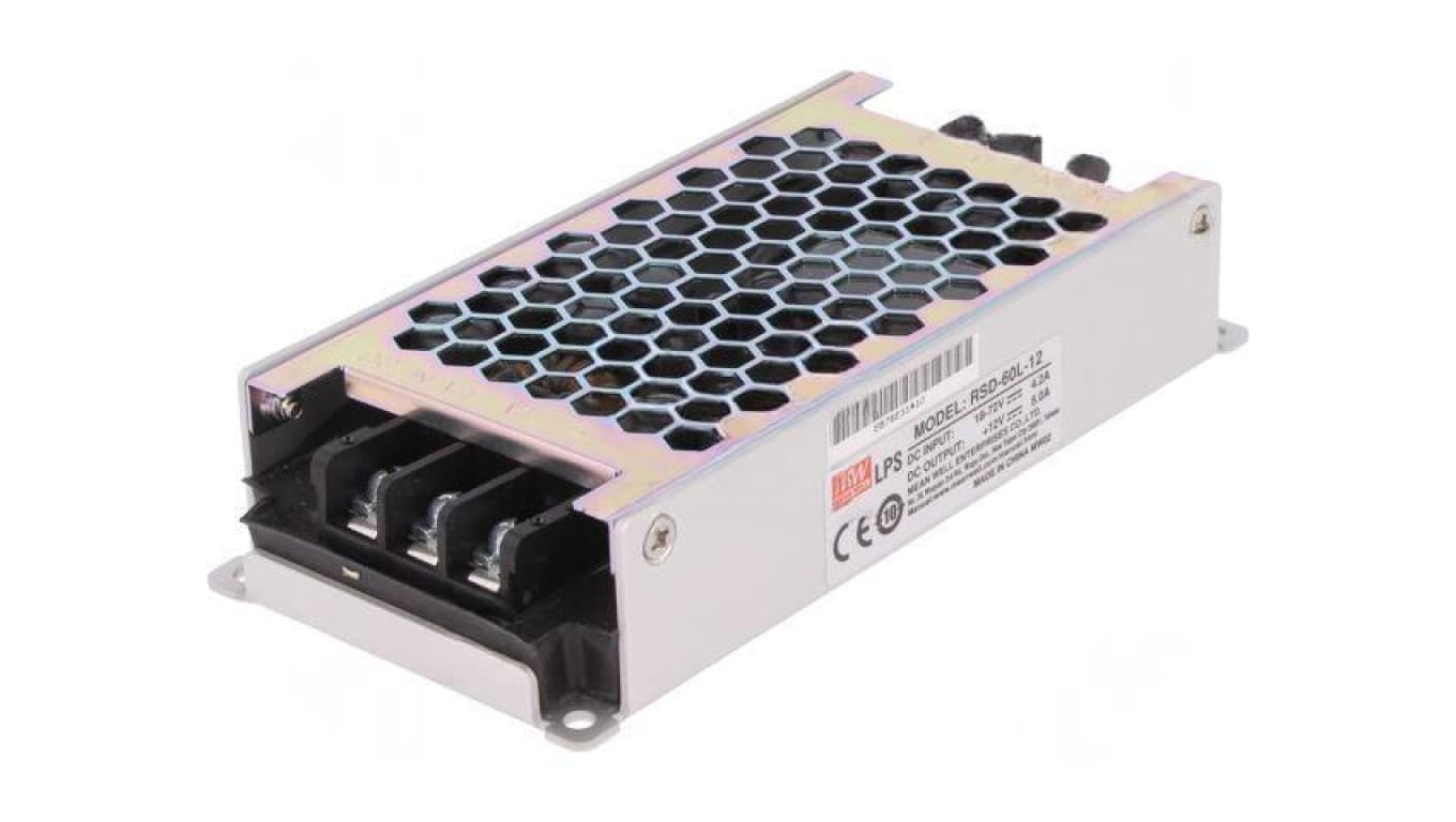 Przetwornica DC/DC 60W 18-72VDC 12VDC Iwyj 5A RSD RSD-60L-12