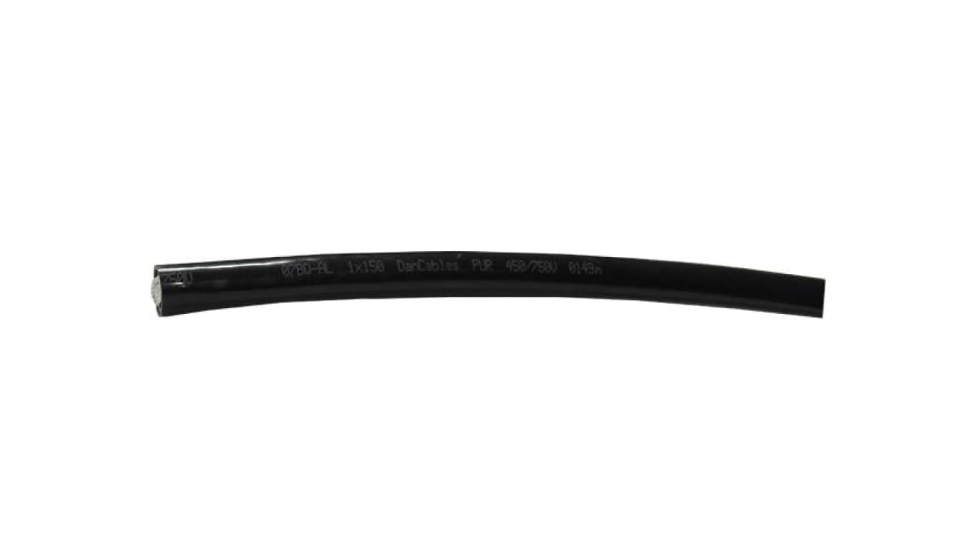 Przewód przemysłowy aluminiowy 07BQ-AF 1x150 czarny, bębnowy, 164011504
