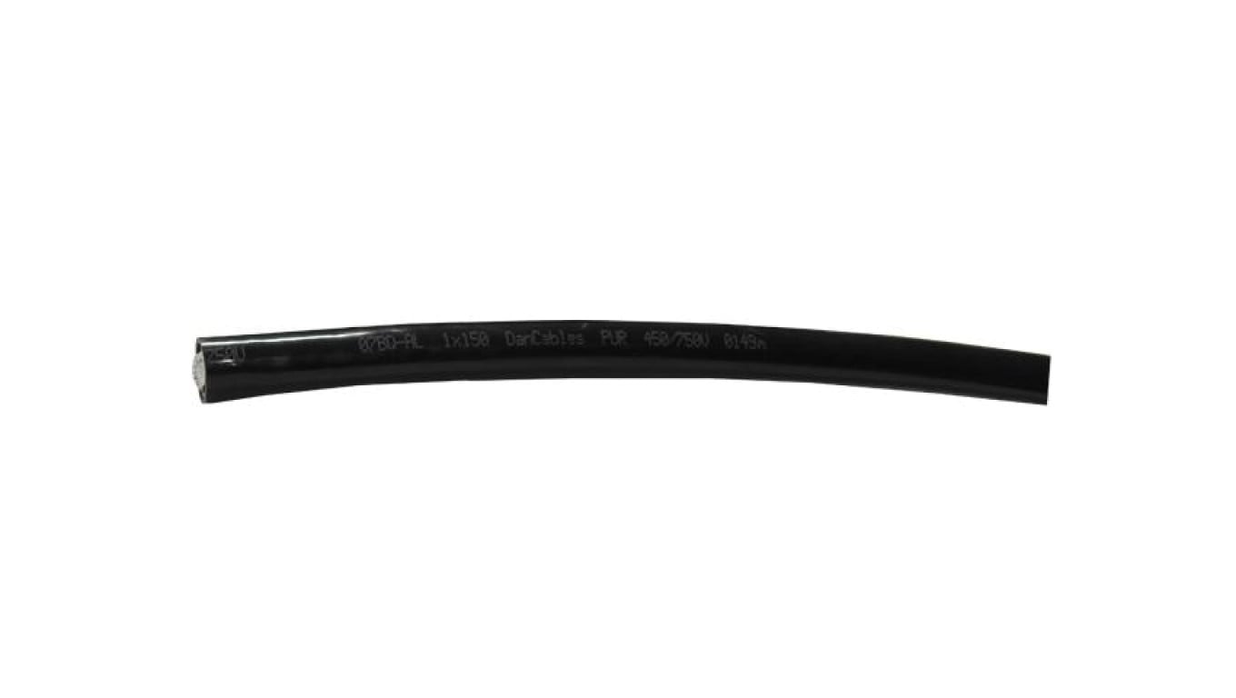 Przewód przemysłowy aluminiowy 07BQ-AF 1x150 czarny, bębnowy, 164011504