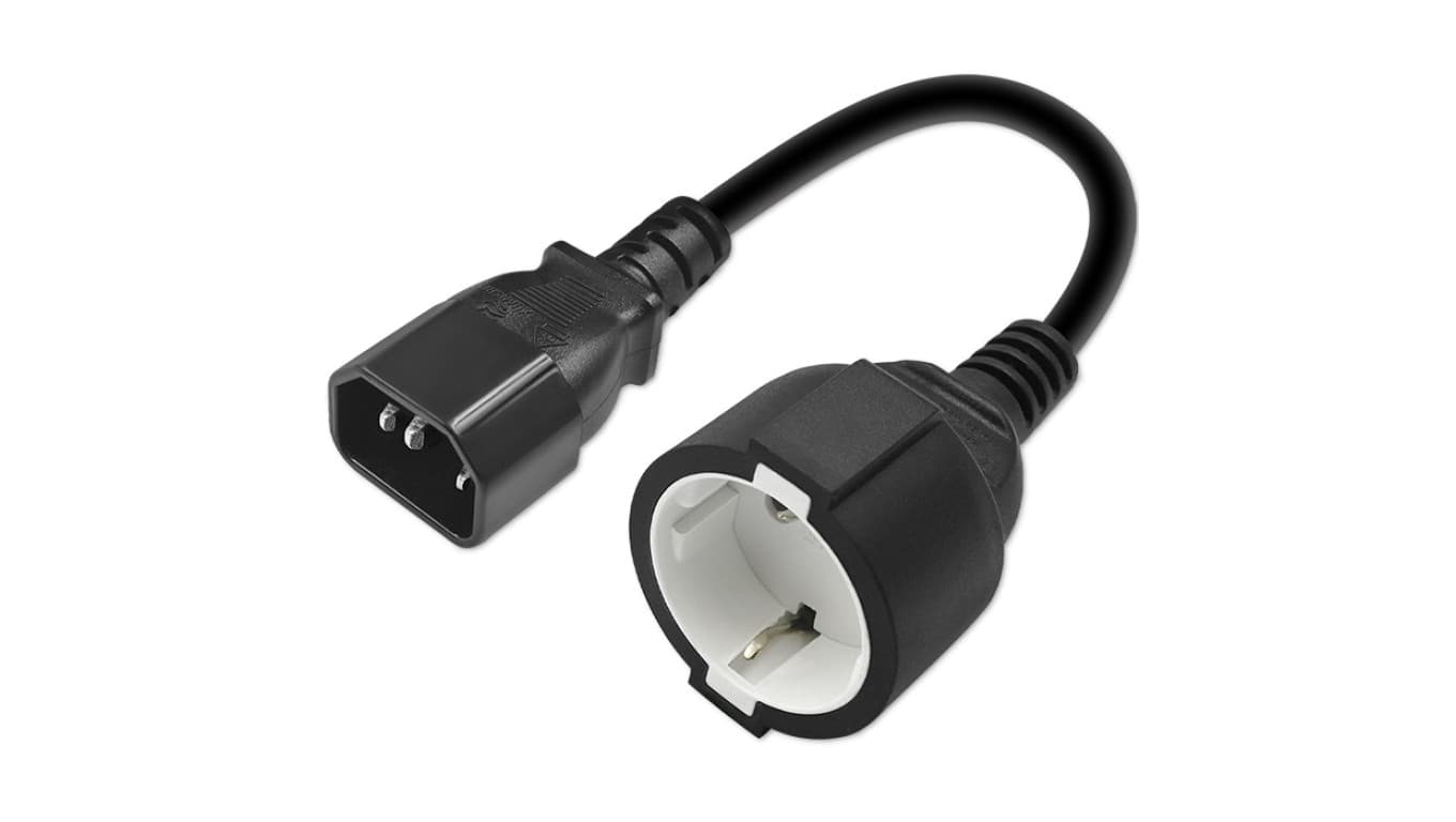 Qoltec Adapter IEC 320 C14/ SCHUKO 0.15M