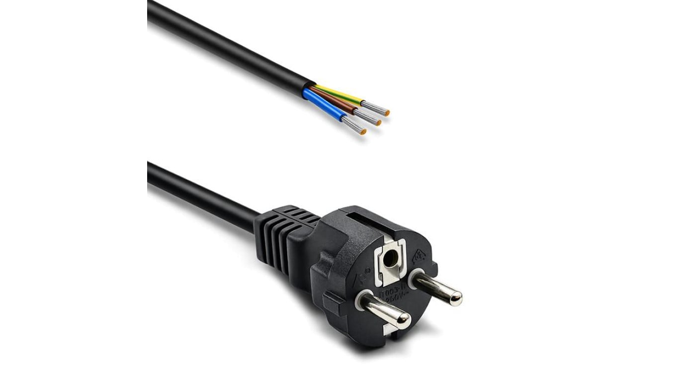 Qoltec Przewód zasilający SCHUKO CEE 7/7 miedź Cu odizolowany lutowany 3x0.75 mm² 1.8m