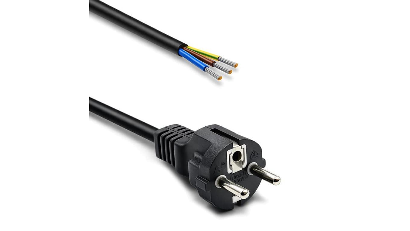 Qoltec Przewód zasilający SCHUKO CEE 7/7 miedź Cu odizolowany lutowany 3x1.00 mm² 1.8m