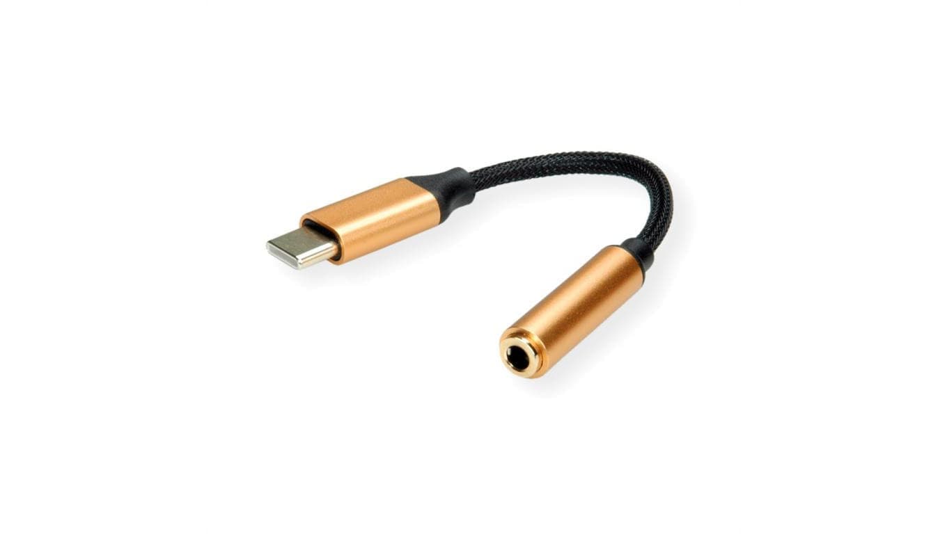 ROLINE GOLD Adapter USB typu C - 3,5 mm audio, męski/żeński, 0,13 m