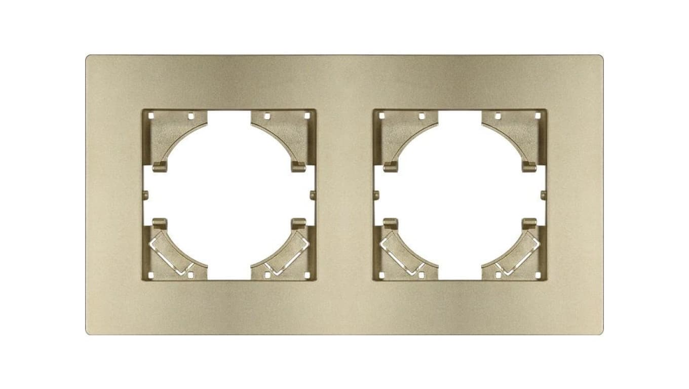 Ramka podwójna MODERN-Q, złoty plastik (linia Basic)