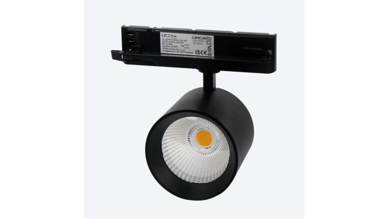 Reflektor na szynę 3F Track light LUMICANTO 6-20W CCT 3000K 4000K 6000K 36/60 czarny 5 lat gwar.
