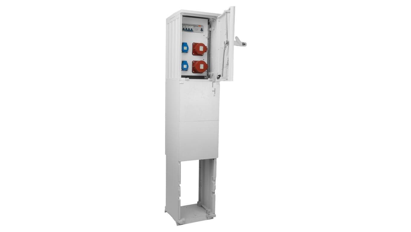 Rozdzielnica budowlana BV-SFI 16A 32A 2x230V na fundamencie IP44 erbetka Doktorvolt DV-5039