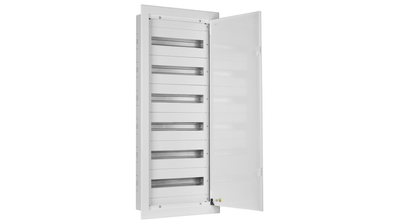 Rozdzielnica podtynkowa metalowa 6x18 modułów IP30 (400V AC) 1035x415x130mm drzwi pełne KOLE SYSTEMS