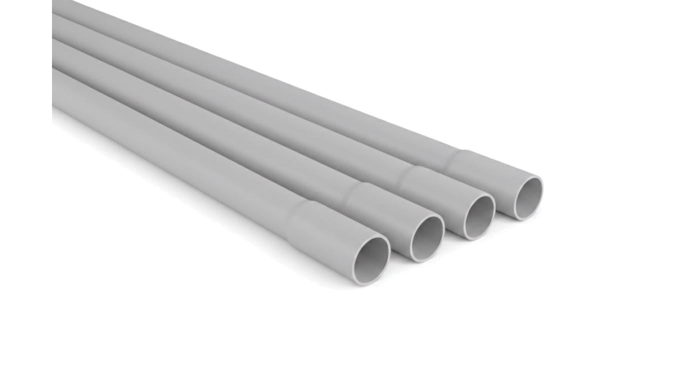 Rura elektroinstalacyjna PVC z kielichem 22 mm/2 m, szara, 25 szt.