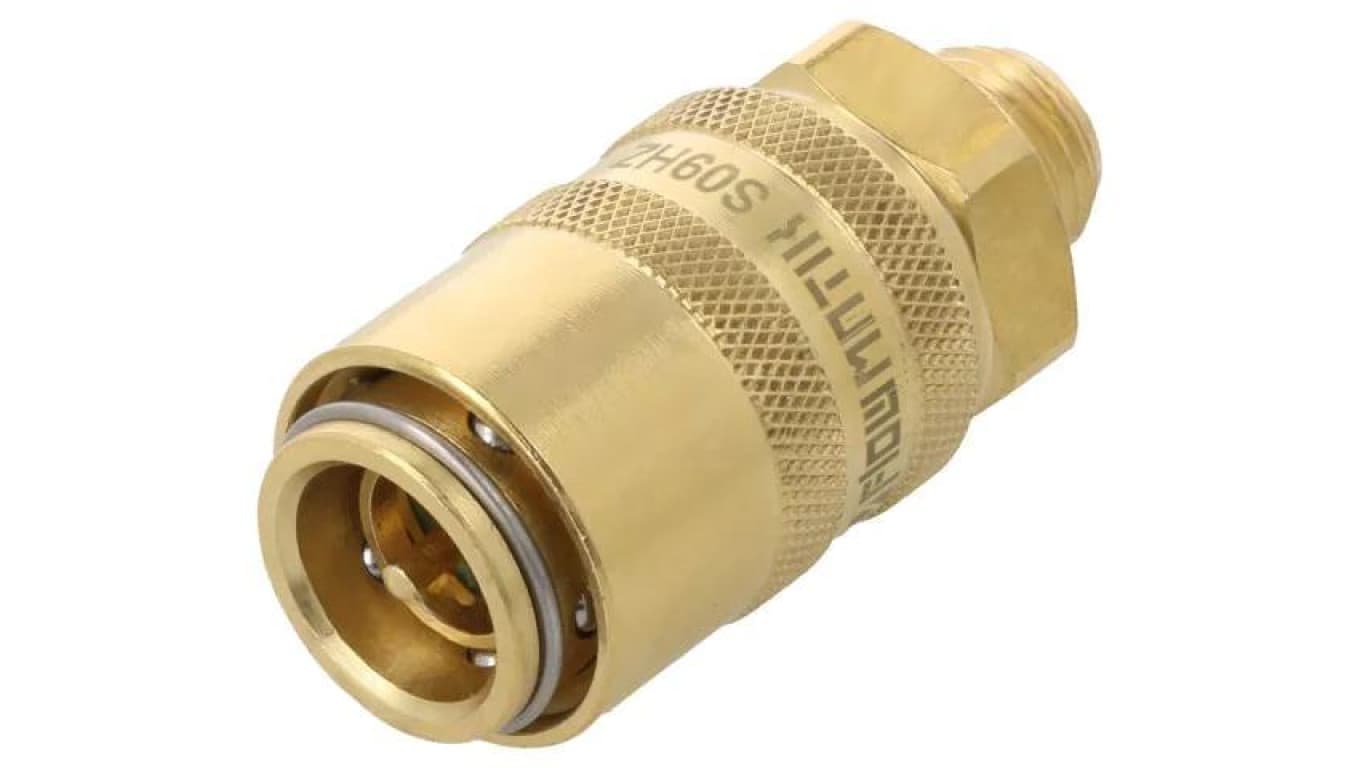 Szybkozłącze prosta,z zaworem max.15bar mosiądz D1: 23mm S09HZ GZ14