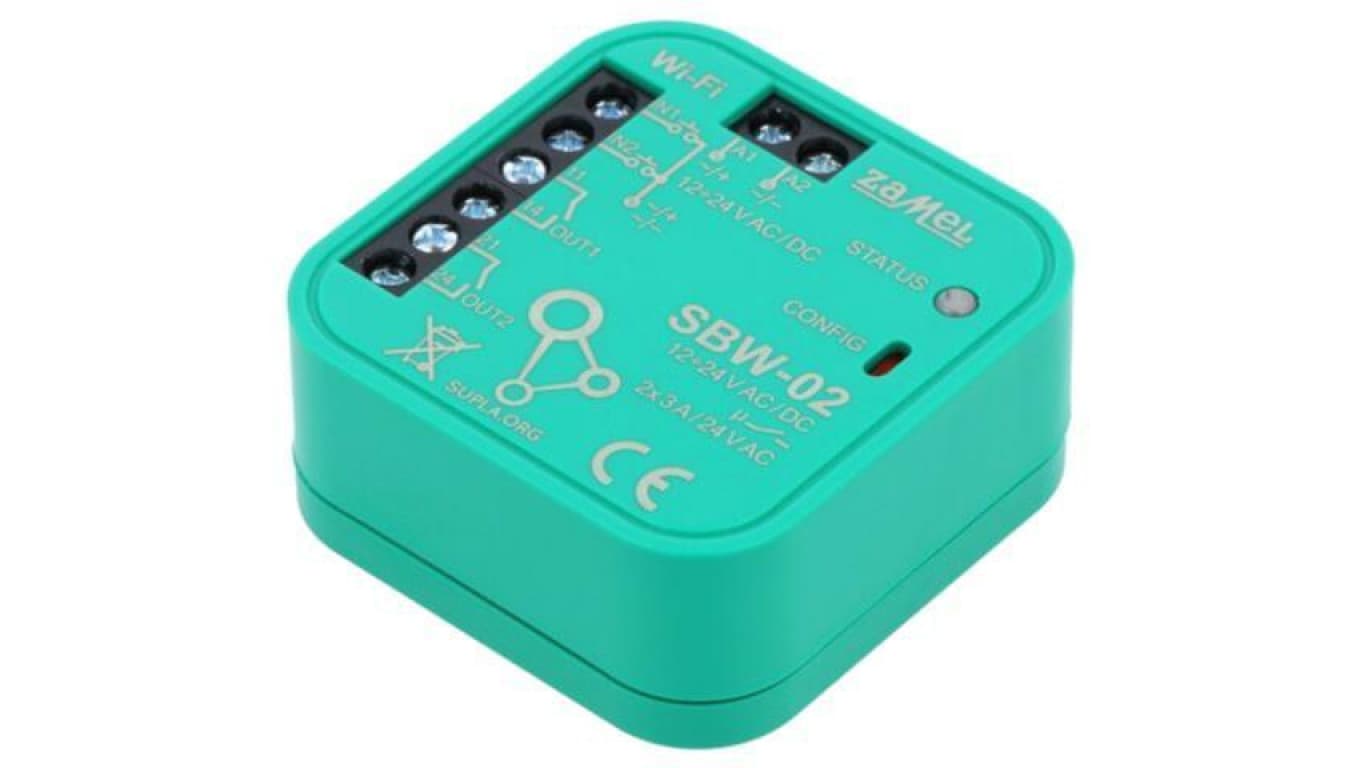 Sterownik bramy, dopuszkowy, 12÷24VAC, 12÷24VDC, IP20, Input: 2 SBW-02