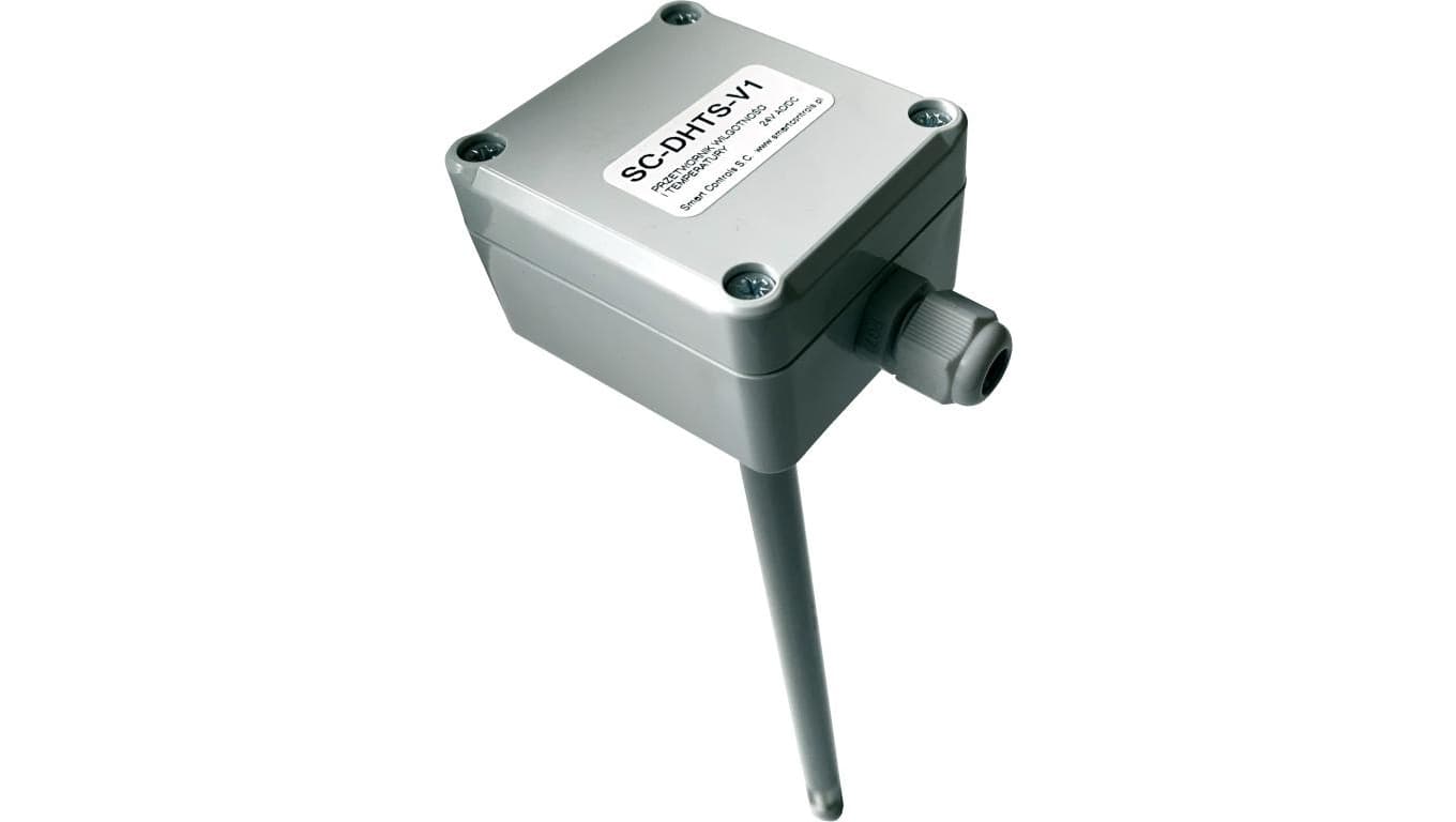 SC-DHTS Przetwornik wilgotności i temperatury 0-10V,2-10V, 4-20mA, 0-20mA, 0-5V, RS485 Modbus RTU IP54