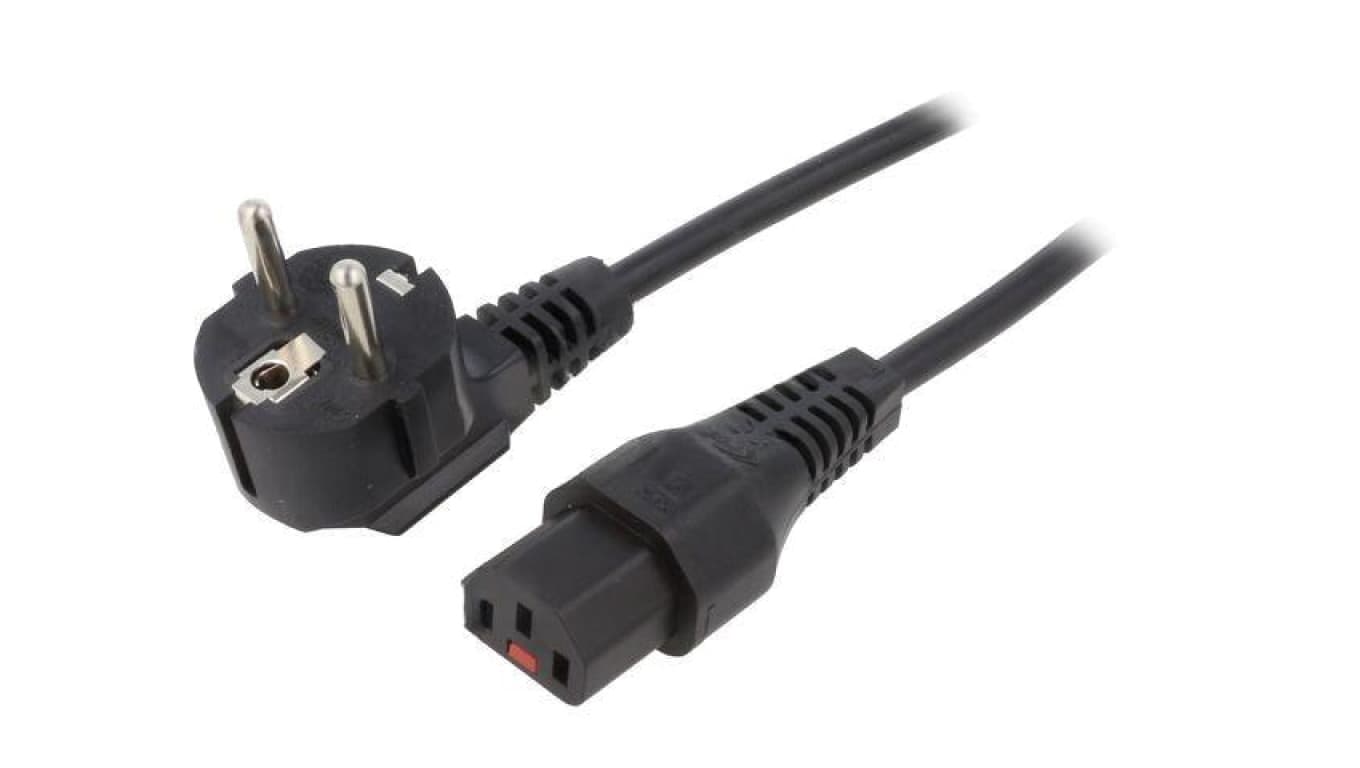Kabel CEE 7/7 (E/F) wtyk kątowy, IEC C13 żeński 4m 10A IL13-EU1-H05-3100-400