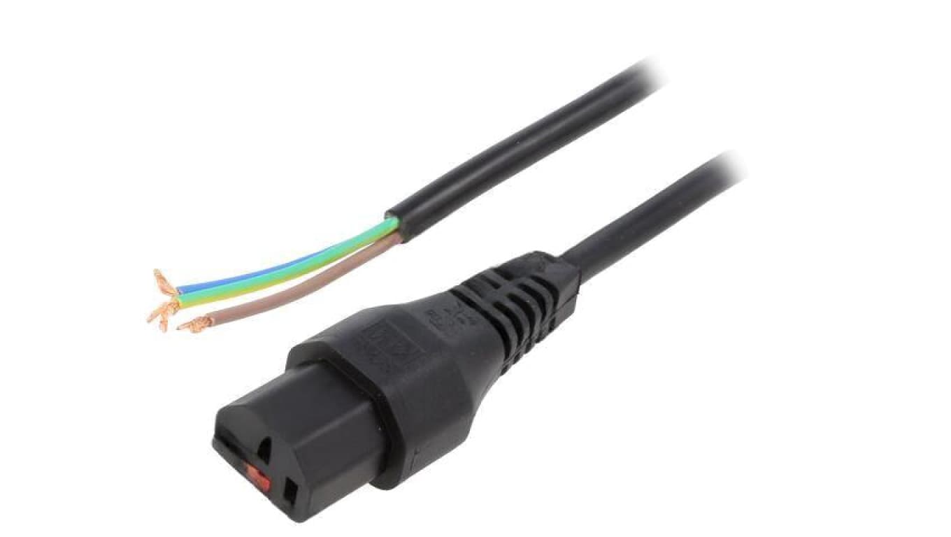 Kabel IEC C13 żeński 6m z blokadą IEC LOCK IL13-SE-H05-3100-600