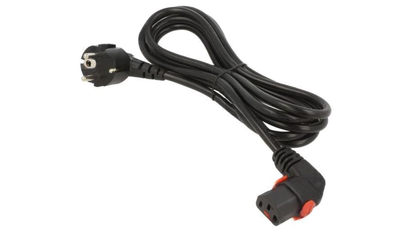Kabel CEE 7/7 (E/F) wtyk kątowy, IEC C13 żeński kątowy prawy IL13P-R-EU1-H05-3100-300