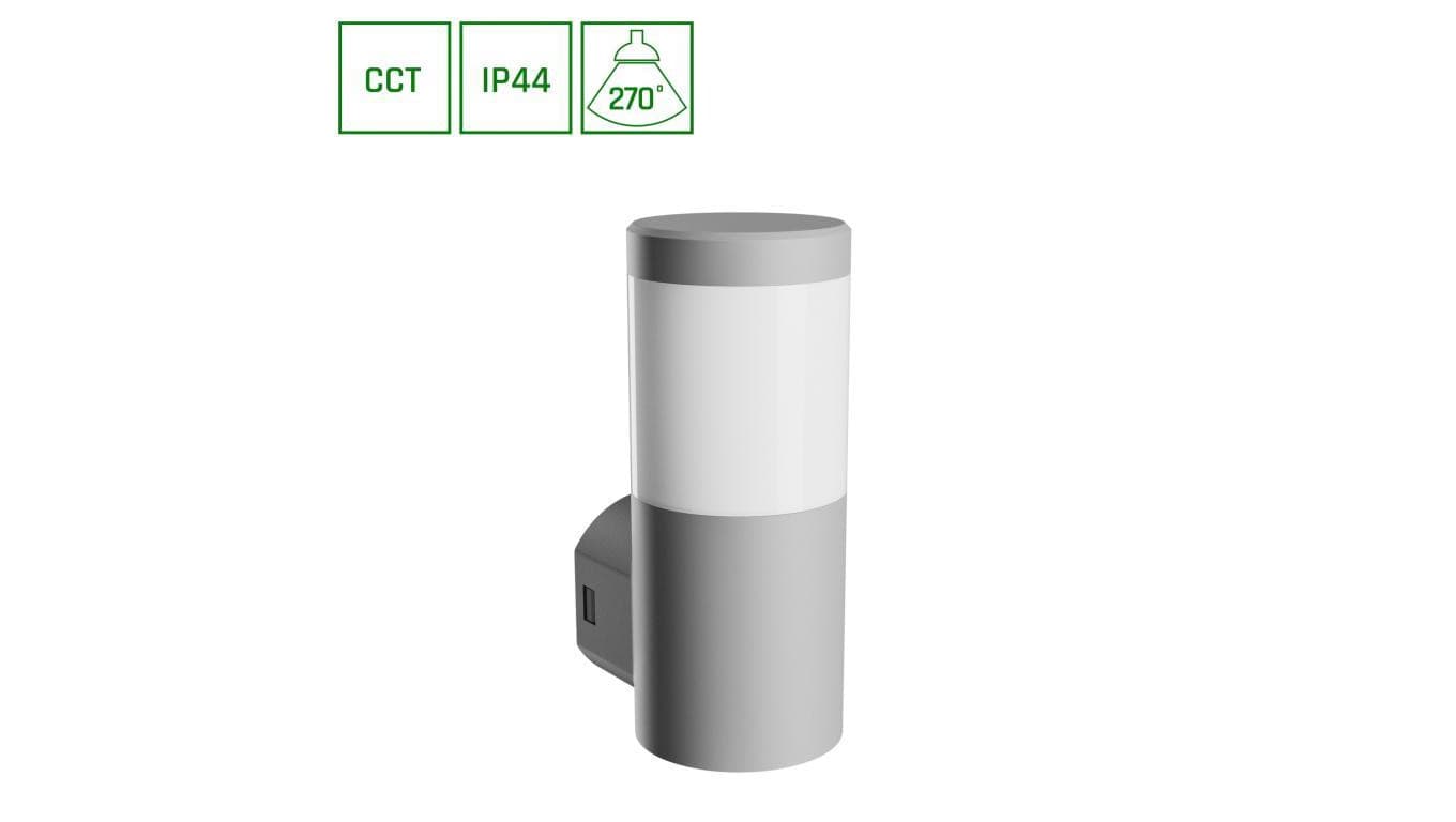 Oprawa elewacyjna STELLA COLUMN WALL GU10 6W 450lm CCT IP44 IK08 szary