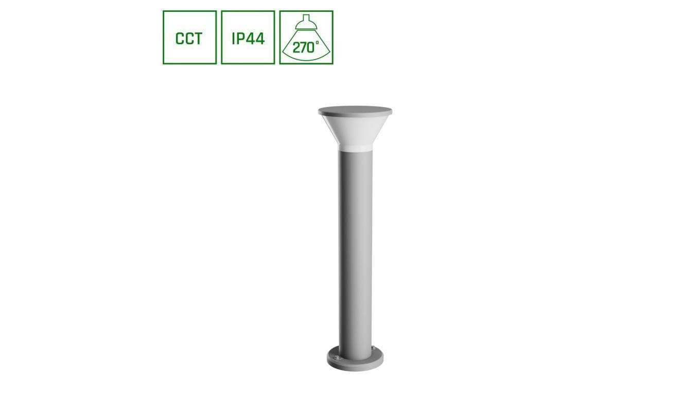Oprawa ogrodowa STELLA ROUND GU10 6W 450lm CCT IP44 IK08 szary