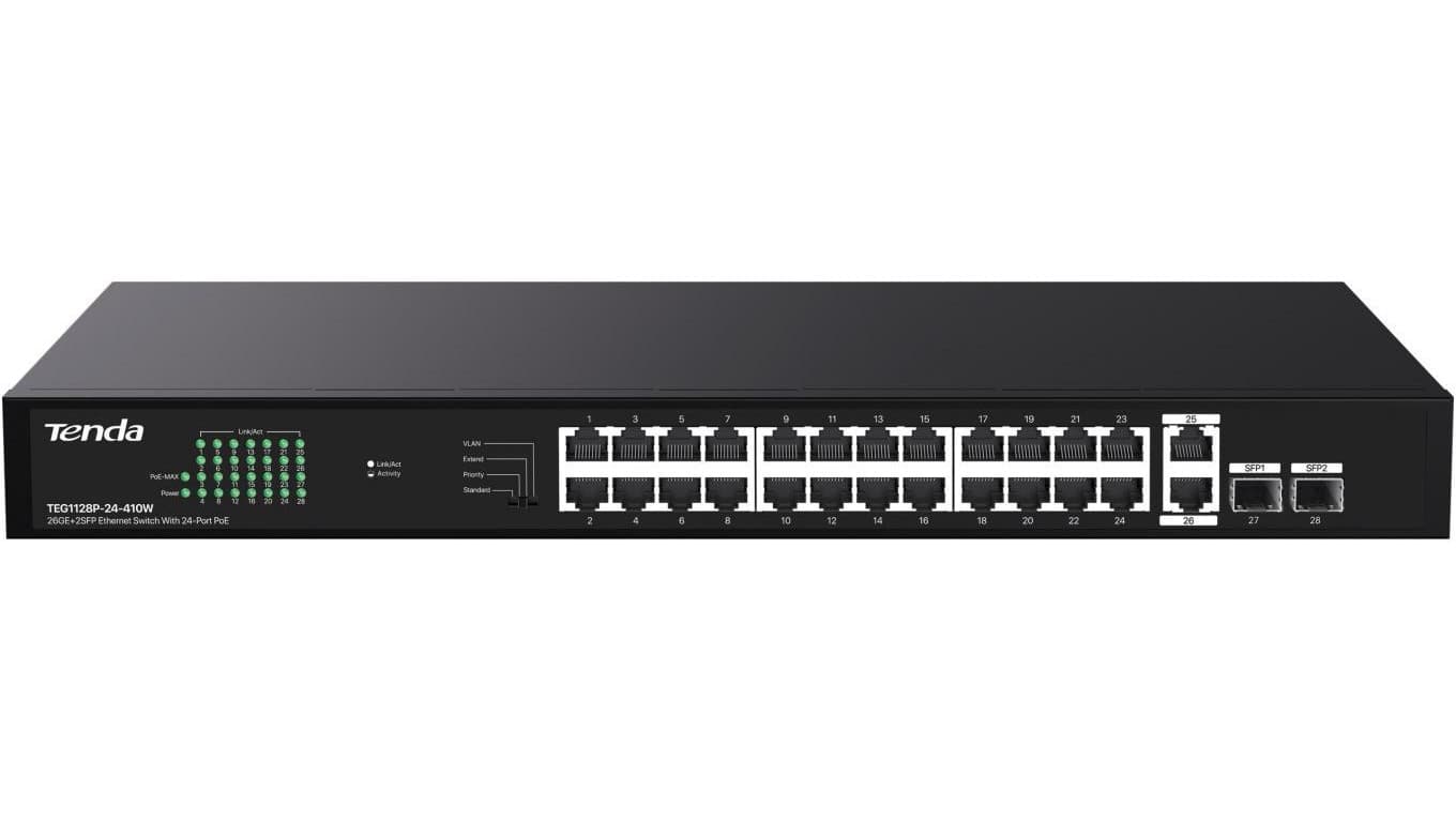 SWITCH POE TENDA TEG1128P-24-410W
