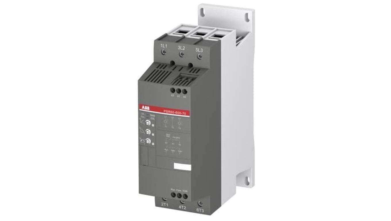 Softstart rozrusznik silnikowy 3-fazowy 30kW 60A (208-600V AC) z wbudowanym przekaźnikiem ByPass ABB 1SFA896112R7000