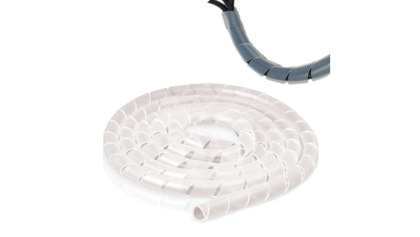 Wąż Spiralny do kabli Osłona Oplot Organizer 30-200mm SPI30N 10m Naturalny