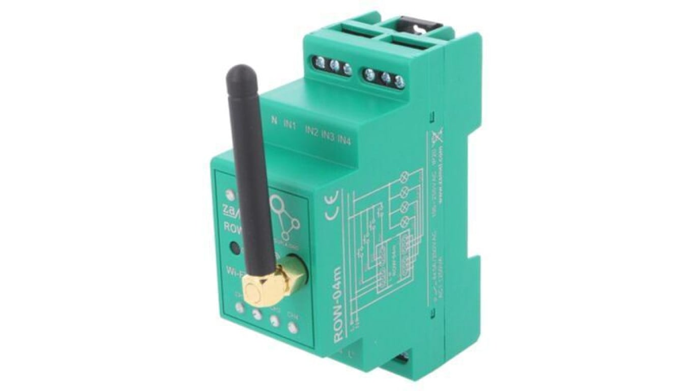 Sterownik 4-kanałowy, na szynę DIN, 230VAC, IP20, -10÷55C ROW-04M