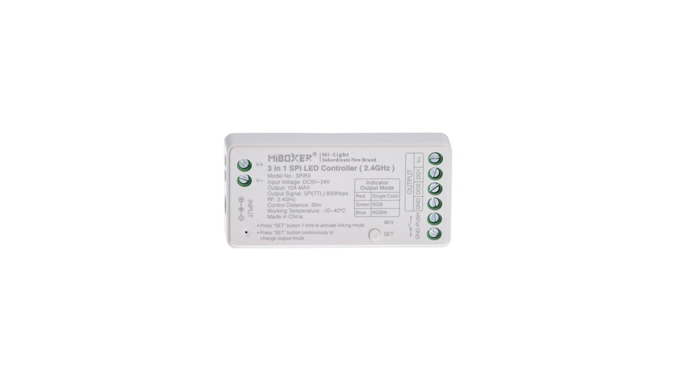 Sterownik MiLight Digital IR MONO/RGB/RGBW 12-24V 6/12A SPIR3 3w1 cyfrowy