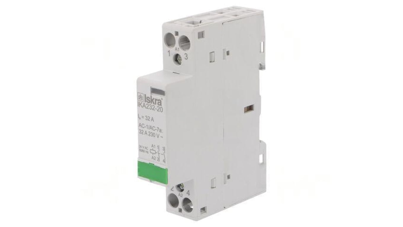 Stycznik 2-biegunowy instalacyjny 32A 24VAC NO x2 IKA 30.046.834
