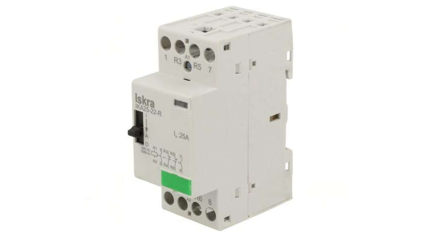 Stycznik 4-biegunowy instalacyjny 25A 230VAC NC x2 + NO x2 30.046.273