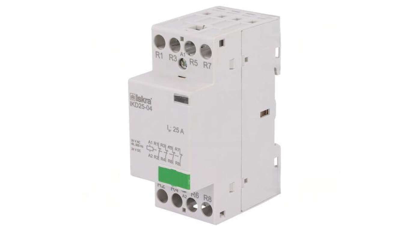Stycznik 4-biegunowy instalacyjny 25A 24VAC,24VDC NC x4 IKD 30.046.034
