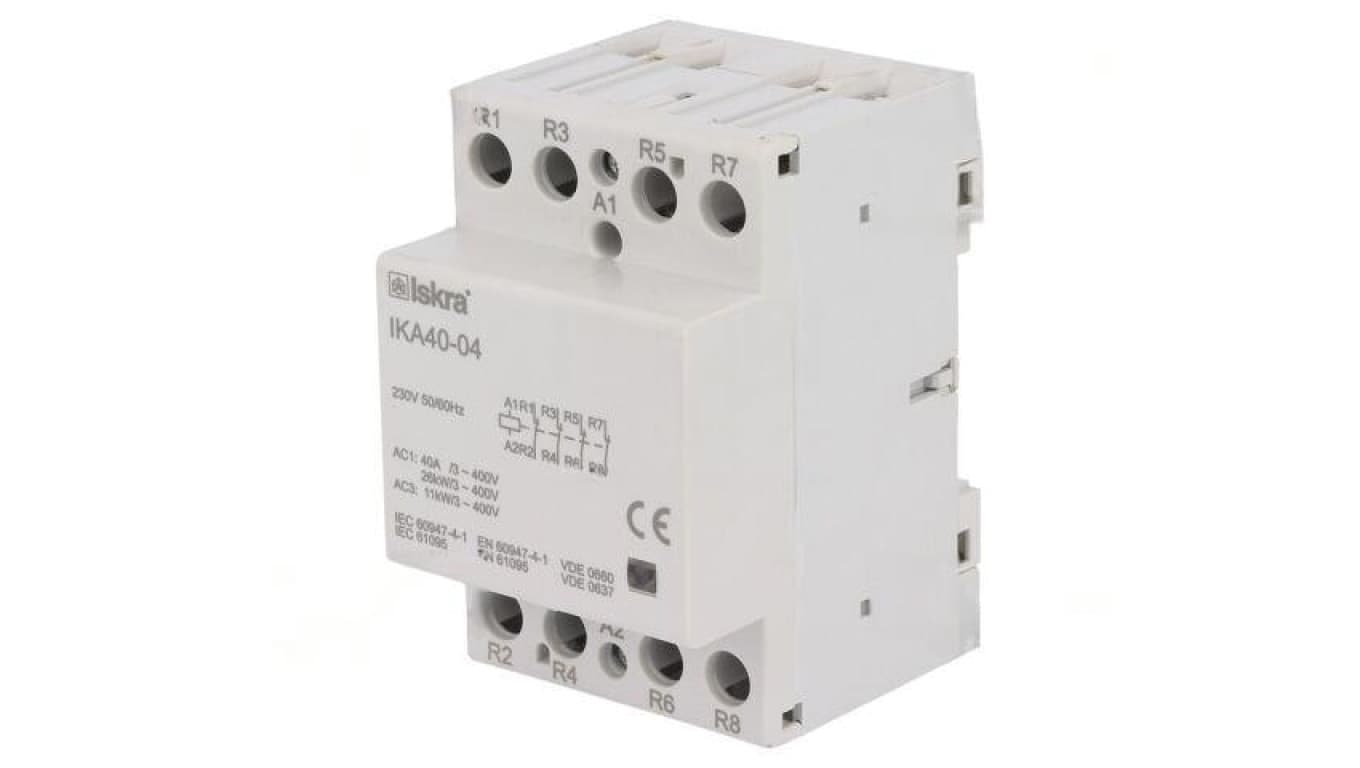 Stycznik 4-biegunowy instalacyjny 40A 230VAC NC x4 IKA 30.045.511