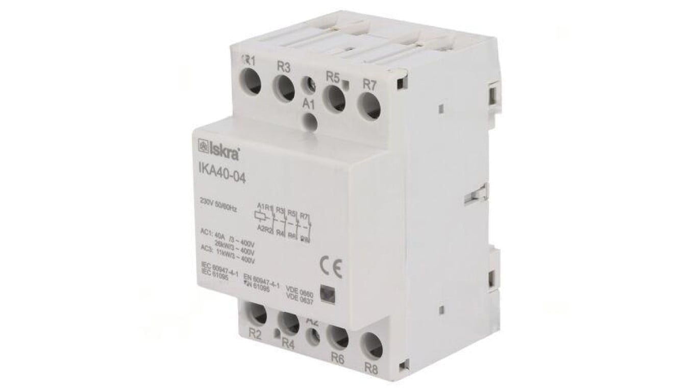 Stycznik 4-biegunowy instalacyjny 40A 230VAC NC x4 IKA 30.045.511