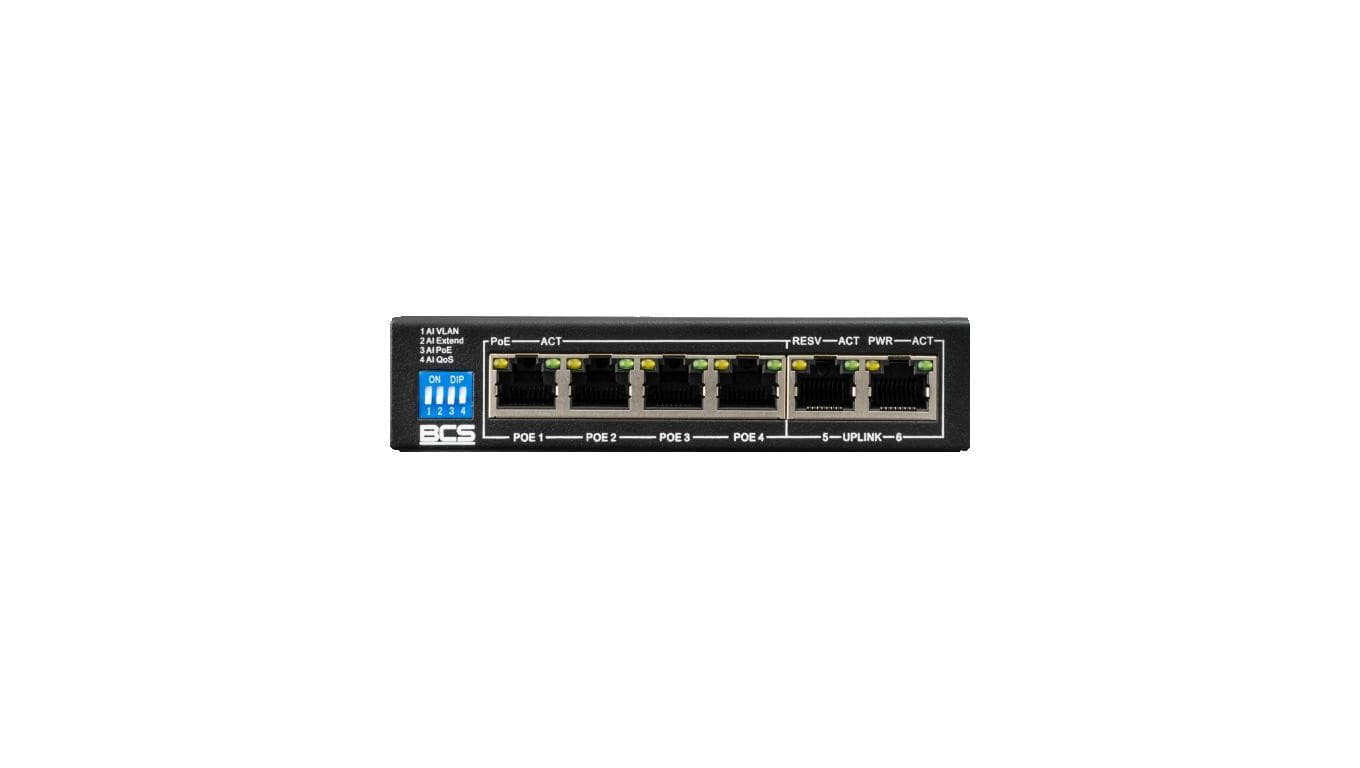 Switch PoE 4-portowy 1Gbps BCS-B-SP04G02G
