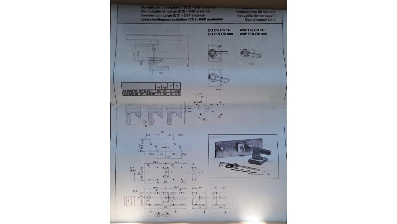 System przełączania DILOS 1H/FULOS 000 z siłownikiem obrotowym, szary, IP65