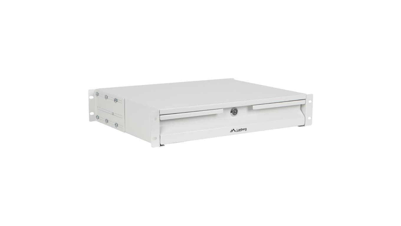 Szuflada z zamkiem do szafy RACK 19 2U 360mm szara na narzędzia, sprzęt i dokumenty Lanberg