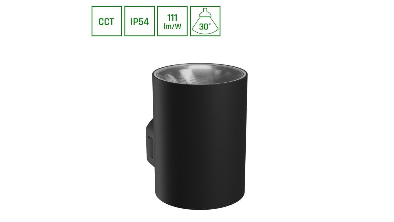 Oprawa elewacyjna LED TORRE 9W 700lm CCT IP54 czarny