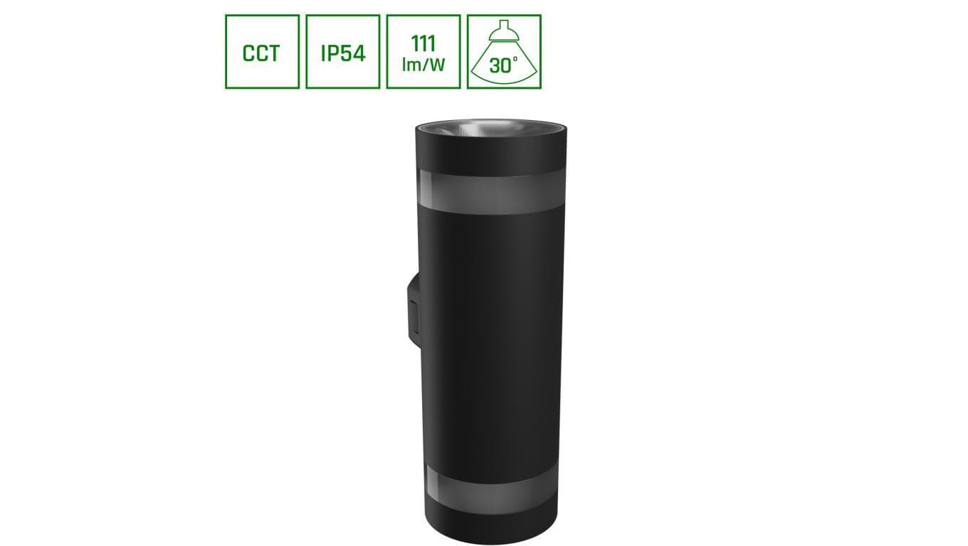Oprawa elewacyjna LED TORRE RING 18W 1400lm CCT IP54 czarny