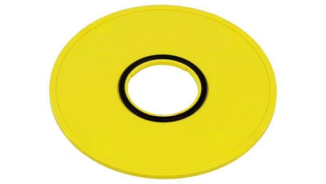 Tabliczka opisowa 45 75mm plastik Korpus żółty 45-50K.1408