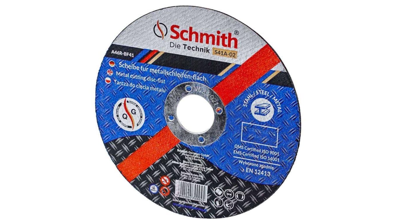 Tarcza do cięcia metalu 115x1 mocna z drobinami diamentu SCHMITH
