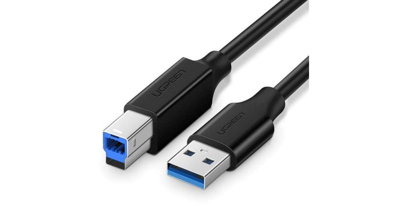 UGREEN Kabel USB 3.0 A / B (wtyk / wtyk dwustronny) czarny 2m
