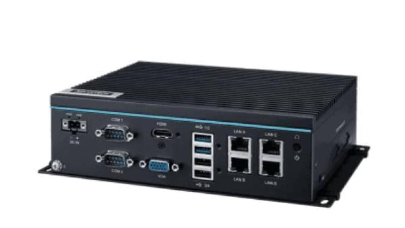 Komputer Intel Processor N97 IoT Edge wyjścia 4xLAN 6xCOM 4xUSB 1xHDMI 1xVGA UNO-247-43N1A