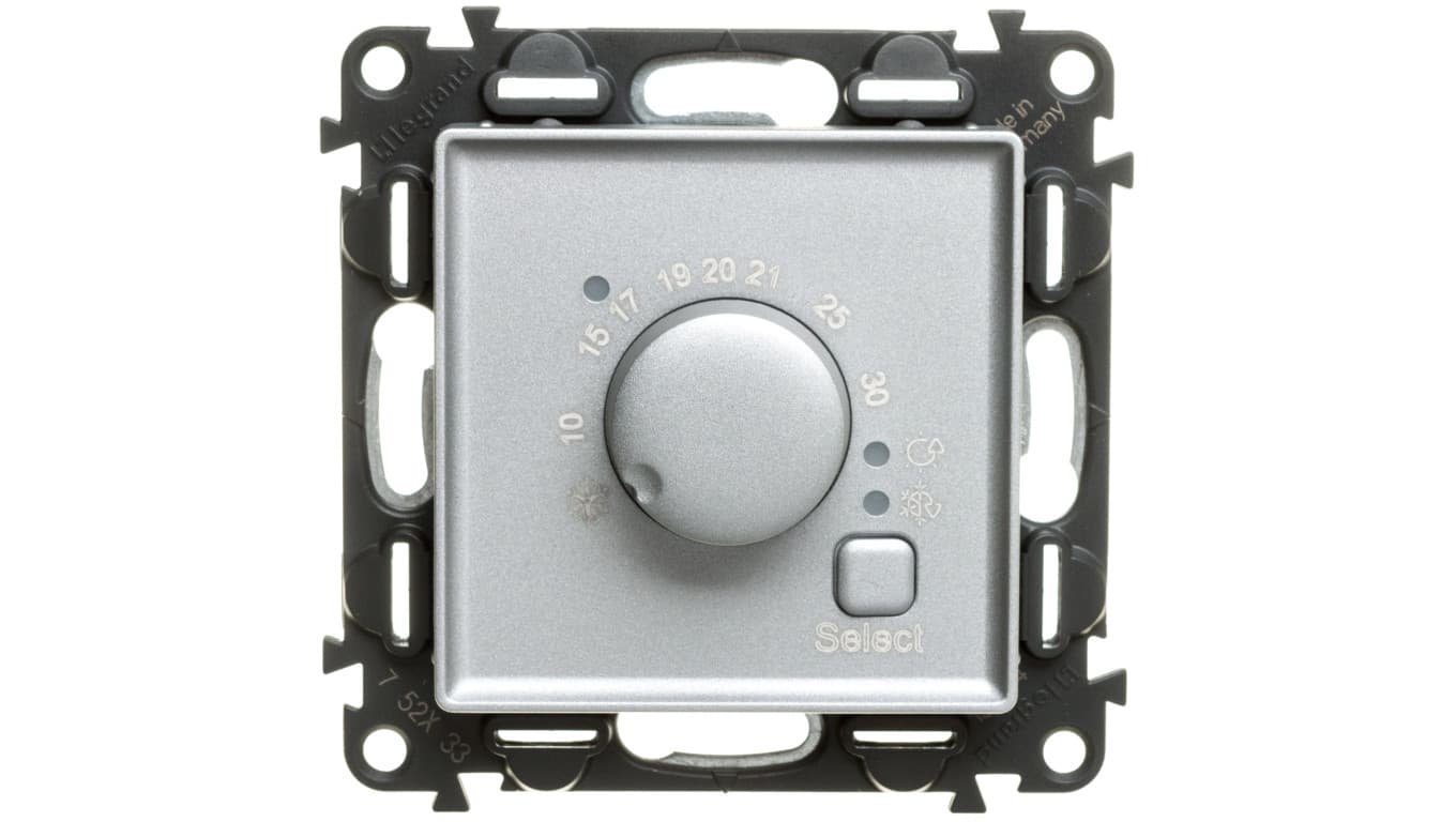 VALENA LIFE Termostat pokojowy aluminium 752333