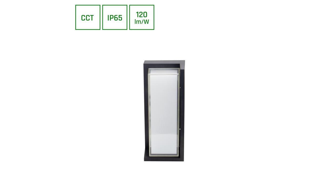 Oprawa elewacyjna LED VERTO BLOCK 20W 2400lm CCT 160/120st IP65 czarny