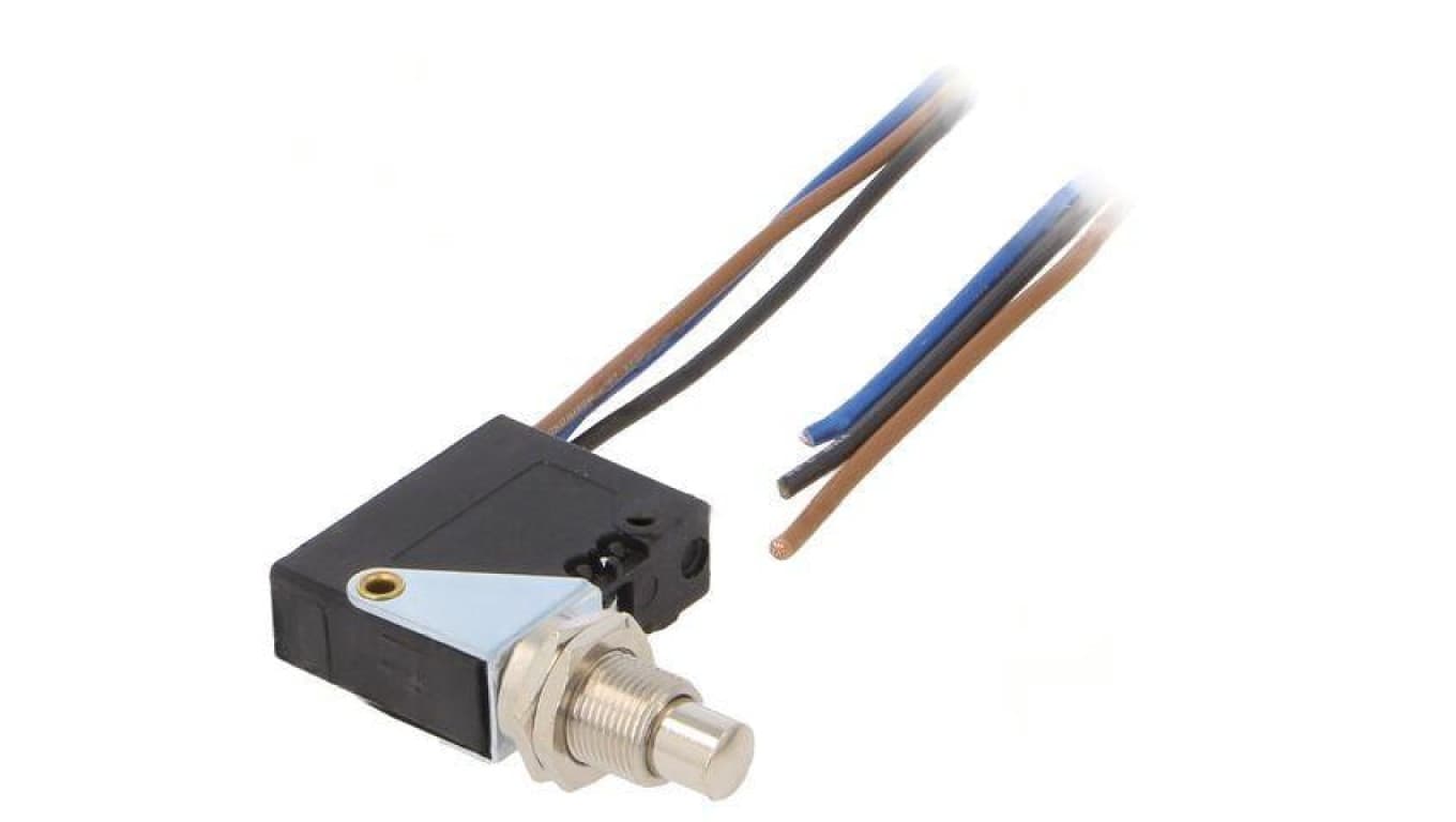 Wyłącznik krańcowy trzpień Ø7mm SPDT 8A max.250VAC przewody 83581001