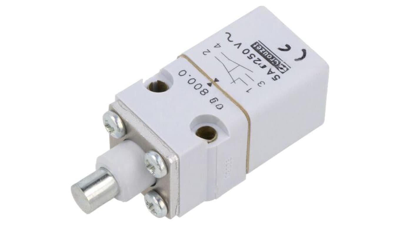 Wyłącznik krańcowy trzpień Ø8mm SPDT 5A max.250VAC 83800001