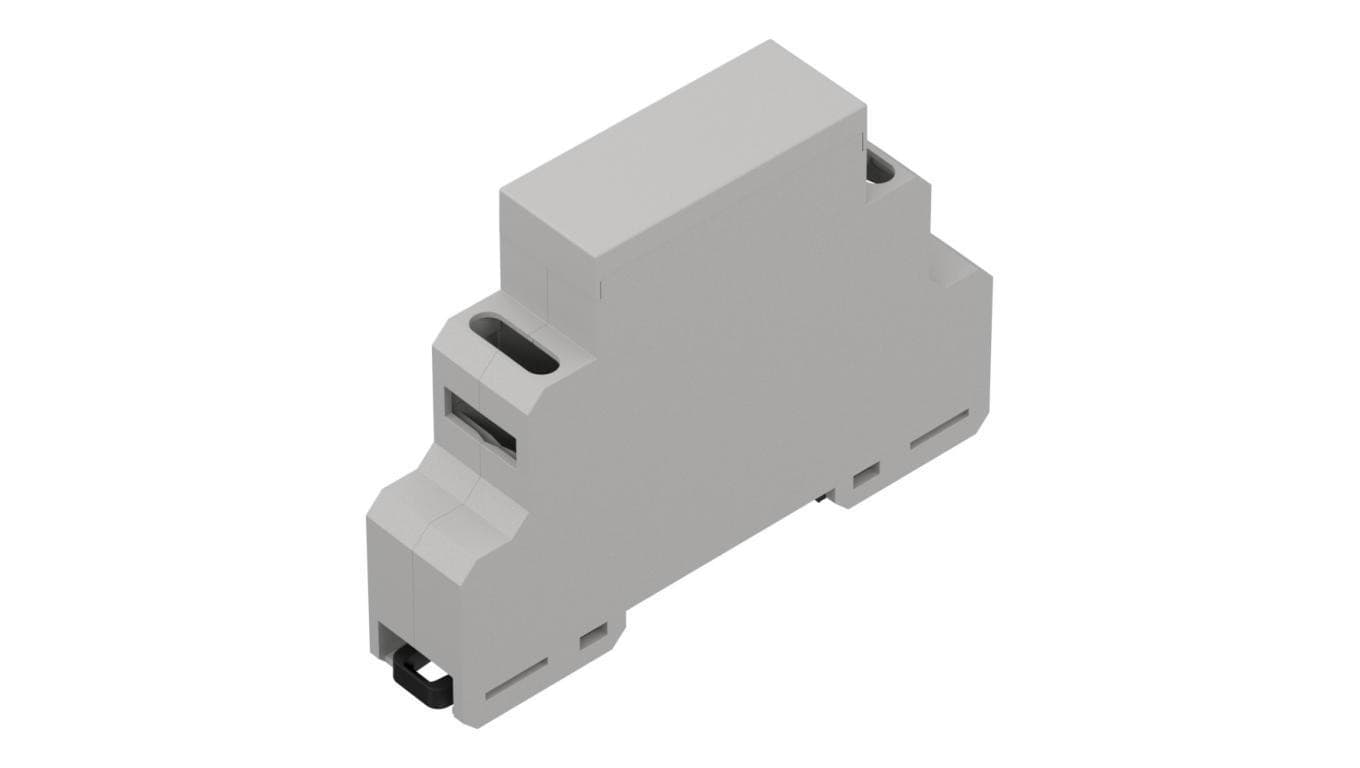 ZD1001J-B0 ABS V0 - Obudowa modułowa na szynę ZD1001-b0 jasna ABS V0