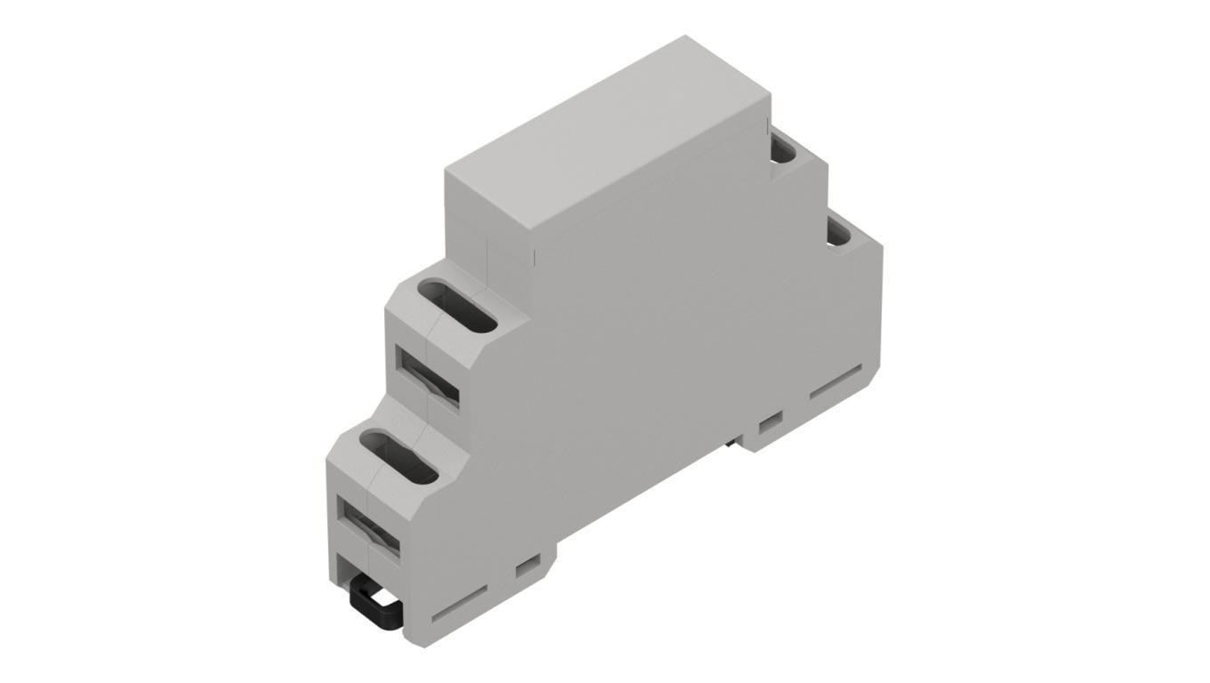 ZD1001J-C0 ABS V0 - Obudowa modułowa na szynę ZD1001-c0 jasna ABS V0