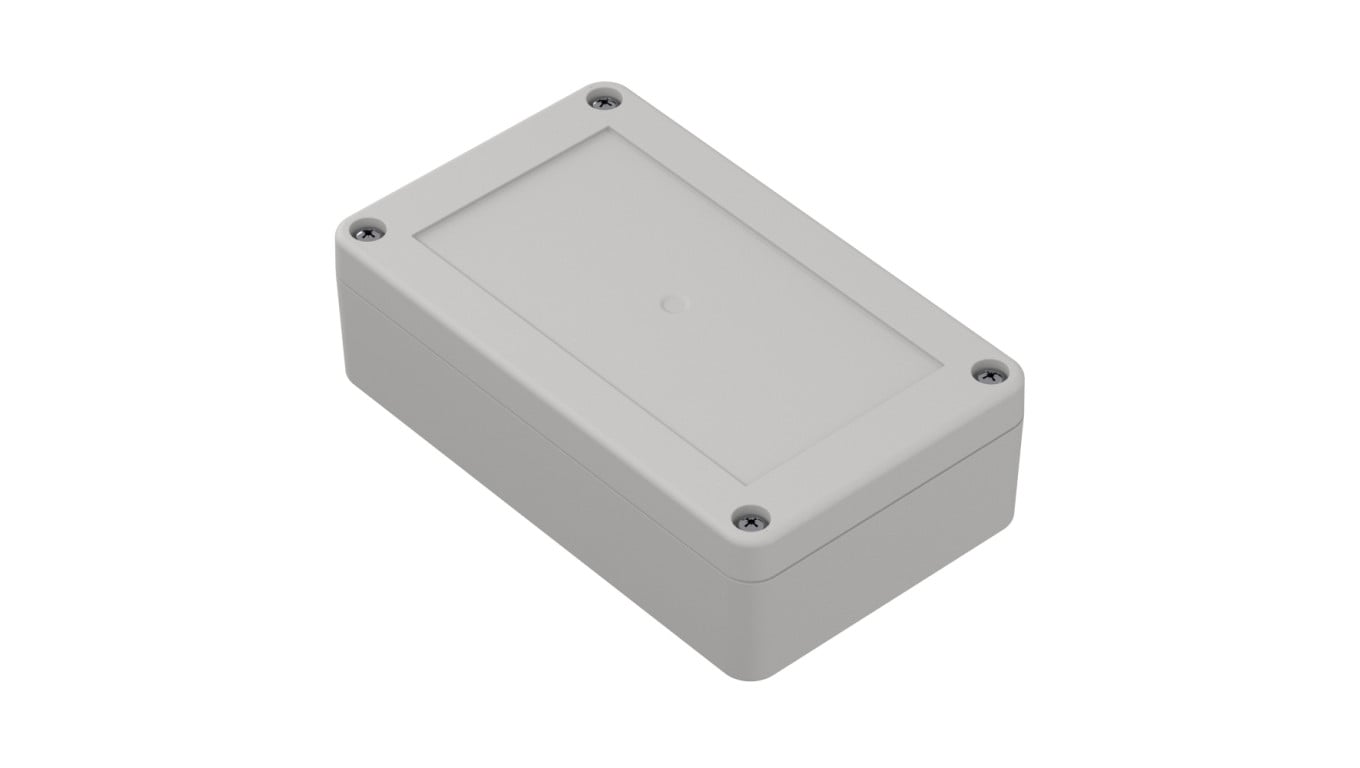 ZP125.75.37SJ-IP67 TM ABS - Obudowa hermetyczna ZP125.75.37 jasna z uszczelką zalewaną i tulejkami mosiężnymi ABS