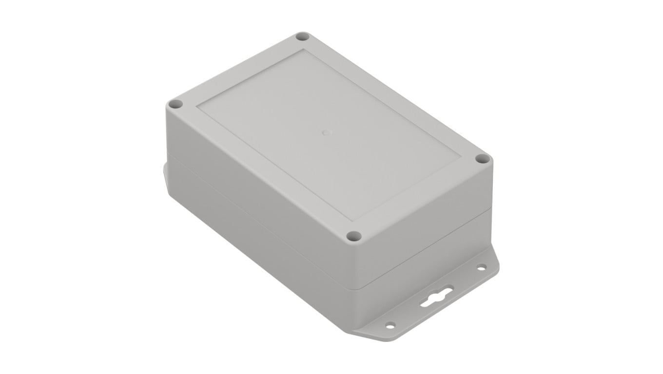 ZP150.100.60SUJp-IP67 TM ABS-PC - Obudowa hermetyczna ZP150.100.60 jasny dół z uszami - bezbarwna góra z uszczelką zalewaną i tu