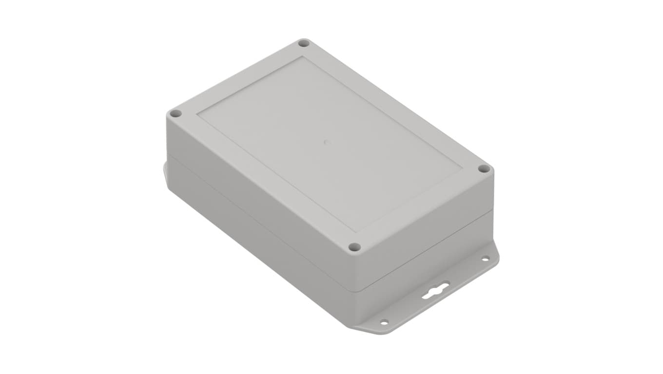 ZP180.120.60SUJp-IP67 TM ABS-PC - Obudowa hermetyczna ZP180.120.60 jasny dół z uszami - bezbarwna góra z uszczelką zalewaną i tu